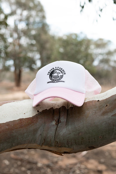 Truckers Cap - Pink & White