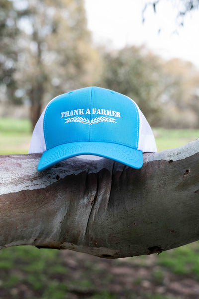 TAF Retro Trucker - Aqua & White