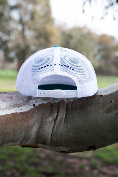 TAF Retro Trucker - Aqua & White